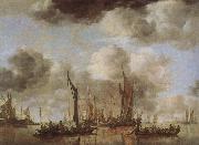 Jan van de Cappelle A Shipping Scene with Dutch Yacht china oil painting reproduction